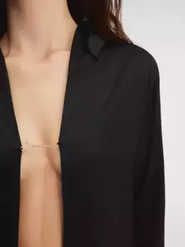 Рубашка с открытым логотипом и подвеской La Notte Jacquemus, черный