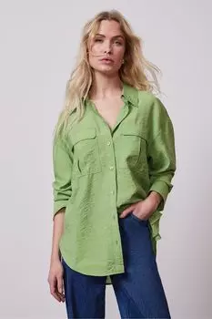 Рубашка с практичными деталями Mint Velvet, зеленый