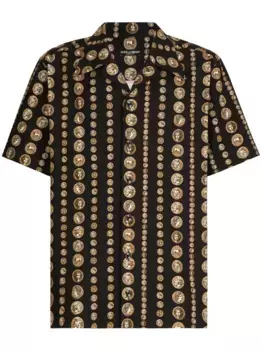 Рубашка с принтом DOLCE & GABBANA, черный
