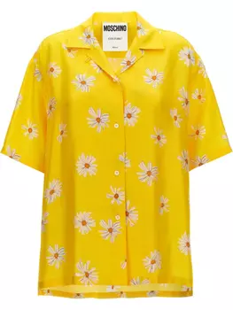 Рубашка с принтом Moschino Margherite, желтый