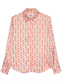 Рубашка с принтом MSGM, розовый