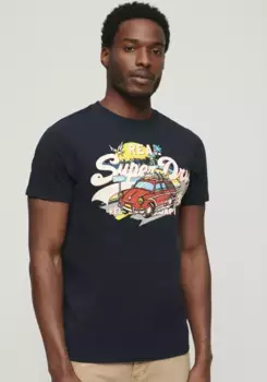 Рубашка с принтом Superdry "SD-LA VL GRAPHIC T SHIRT", цвет Eclipse Navy