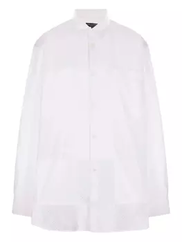 Рубашка с сетчатыми вставками Comme des Garons Homme Plus, белый