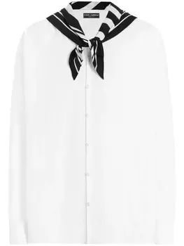 Рубашка с шарфом Dolce & Gabbana, белый