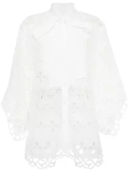 Рубашка с вышивкой Elie Saab, белый