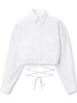 Рубашка с завязками Alexander Wang, белый