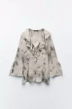 Рубашка с животным принтом Zara, змея