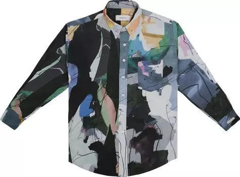 Рубашка Saintwoods Graphic Dress Shirt 'Multicolor', разноцветный