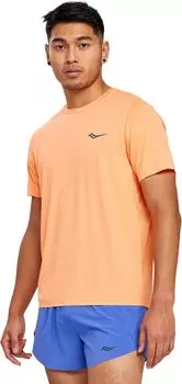 Рубашка Saucony Time Trial Short Sleeve, цвет Vizi Orange
