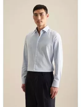 Рубашка Seidensticker Flanellhemd Slim, светло-синий