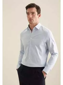 Рубашка Seidensticker Flanellhemd Slim, светло-синий