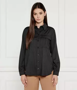 Рубашка шерстяная Marella Regular Fit, черный