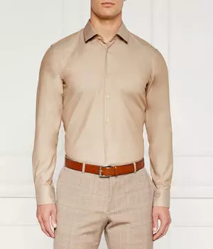 Рубашка Slim Fit Boss, бежевый