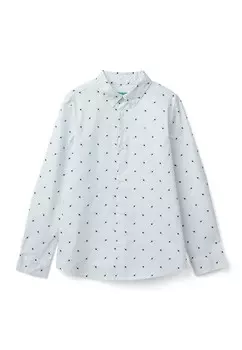 Рубашка SLIM FIT LONG SLEEVE United Colors of Benetton, светло-голубой