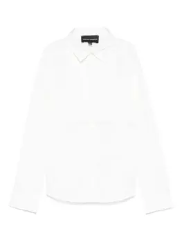 Рубашка со вставкой Emporio Armani Kids, белый