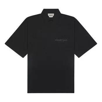 Рубашка ss20 logo polo shirt 'black' Fear Of God Essentials, черный