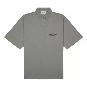 Рубашка ss20 logo polo shirt 'charcoal' Fear Of God Essentials, серый