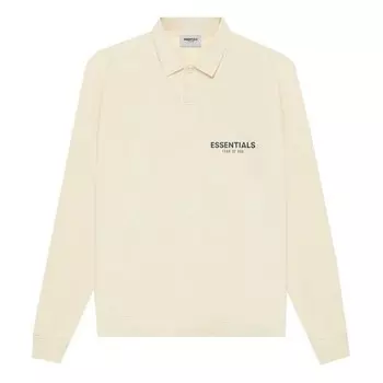 Рубашка ss21 long sleeve french terry polo shirt 'buttercream' Fear Of God Essentials, бежевый