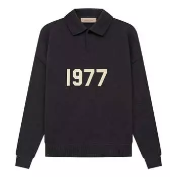 Рубашка ss22 knit ls 1977 polo shirt 'iron' Fear Of God Essentials, черный