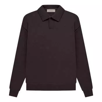Рубашка ss23 knit long sleeve polo shirt 'plum' Fear Of God Essentials, фиолетовый