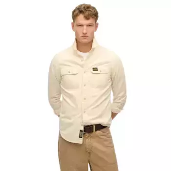 Рубашка Superdry Cotton Workwear, бежевый