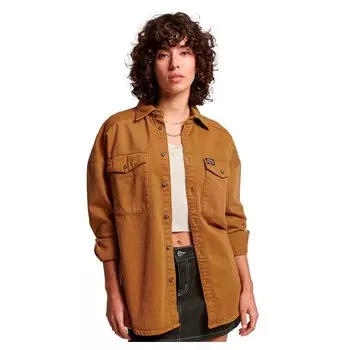 Рубашка Superdry Denim, коричневый