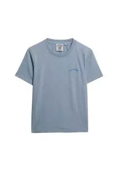 Рубашка Superdry Essential, пятнистый синий