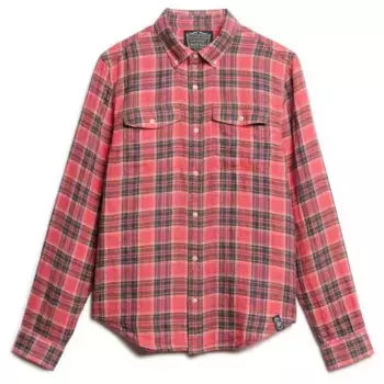 Рубашка Superdry Merchant Linen Check, красный