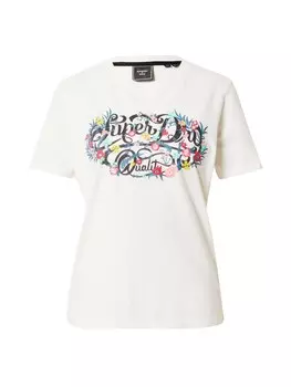 Рубашка Superdry, шерсть белая