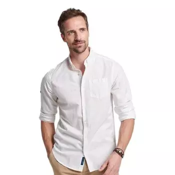 Рубашка Superdry Studios Linen BD, белый