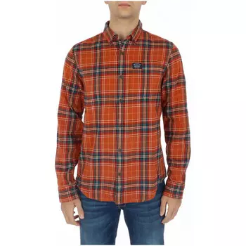 Рубашка Superdry в клетку, оранжевый