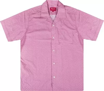 Рубашка Supreme Polka Dot Short-Sleeve Shirt 'Pink', розовый