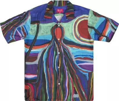 Рубашка Supreme Reaper Rayon Short-Sleeve Shirt 'Blue', синий