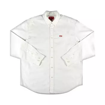 Рубашка Supreme Small Box Twill Shirt 'White', белый
