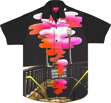 Рубашка Supreme The Velvet Underground Rayon Short-Sleeve Shirt 'Black', черный