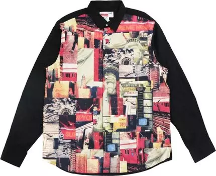 Рубашка Supreme x Comme des Garons SHIRT Patchwork Button Up Shirt 'Multicolor', разноцветный
