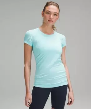 Рубашка Swiftly Tech с коротким рукавом 2.0 Lululemon, синий
