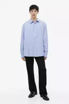 Рубашка свободного кроя H&M, синий