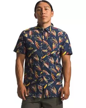 Рубашка The North Face Short Sleeve Baytrail Pattern, цвет Summit Navy Hand Tied Fly Print
