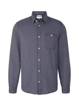 Рубашка Tom Tailor Langarm, цвет navy white structure