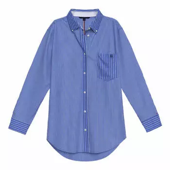 Рубашка Tommy Hilfiger Oversized Stripe, синий