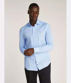 Рубашка Tommy Hilfiger Slim Fit, голубой