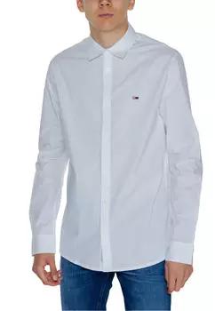 Рубашка Tommy Jeans хлопковая, белый