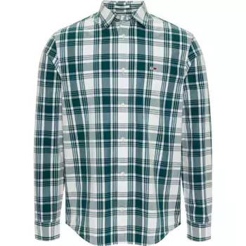 Рубашка Tommy Jeans Reg Check, зеленый
