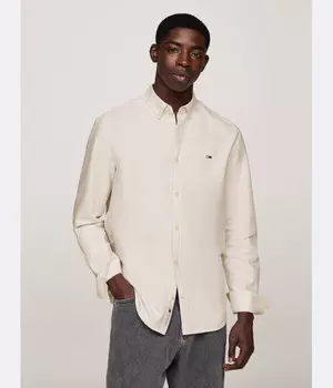 Рубашка Tommy Jeans Regular Fit, бежевый