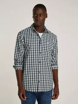 Рубашка Tommy Jeans Regular Fit, зеленый
