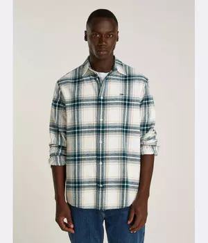 Рубашка Tommy Jeans свободной посадки, зеленый