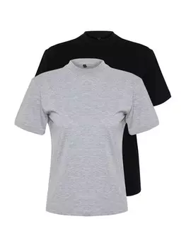 Рубашка Trendyol, цвет Light grey/Black