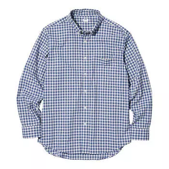 Рубашка Uniqlo Extra Fine Cotton, синий