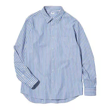 Рубашка Uniqlo Extra Fine Cotton, синий